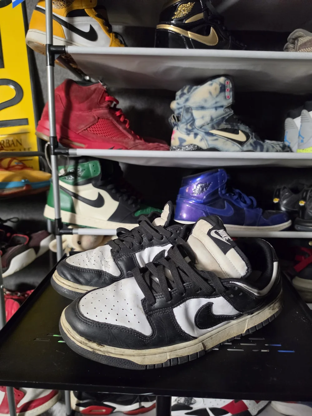 🔥 Nike Dunk Panda Men Size 9.5 Low Black White Retro Sneakers